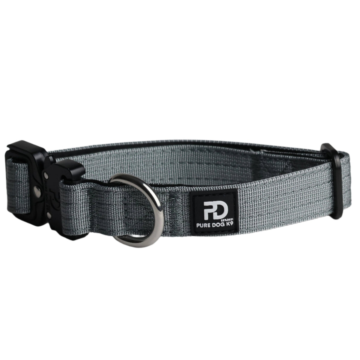 2.5cm Tactical Collar Grey - Pet Supplier Store