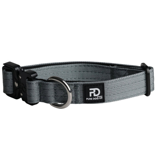 2.5cm Tactical Collar Grey - Pet Supplier Store