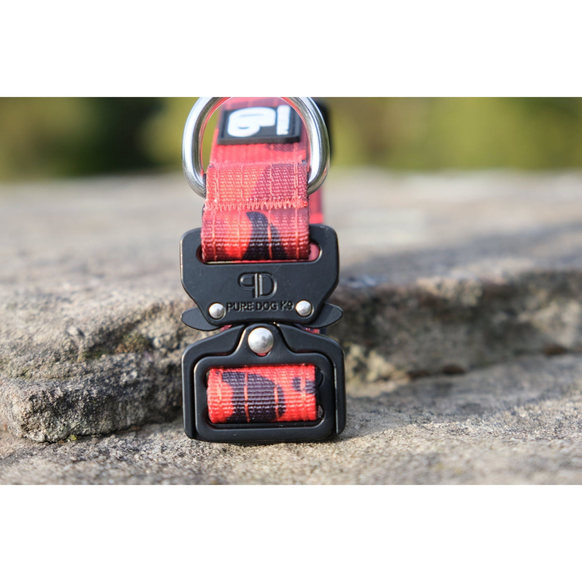 2.5cm Tactical Collar Red Camo - Pet Supplier Store