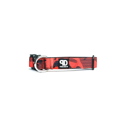 2.5cm Tactical Collar Red Camo - Pet Supplier Store