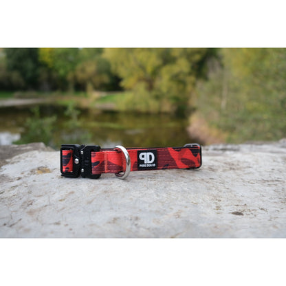 2.5cm Tactical Collar Red Camo - Pet Supplier Store