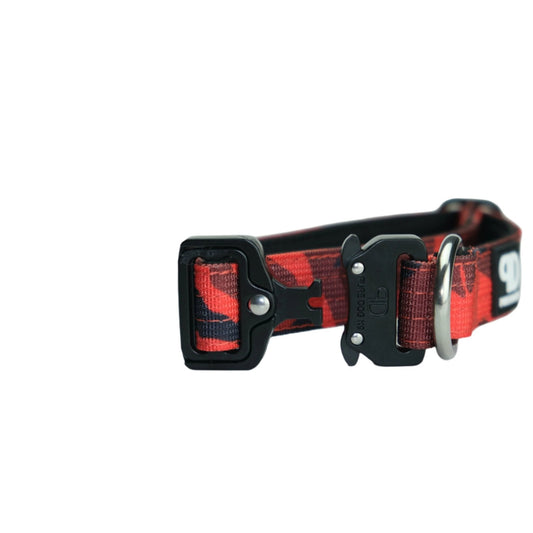 2.5cm Tactical Collar Red Camo - Pet Supplier Store