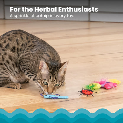 Nina Ottosson Catstages Cute as a Bug Cat Toy 6 Pack