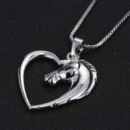 Horse Necklace Silver Colour Horse Head