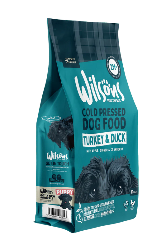 Wilsons Turkey & Duck Premium British Cold Pressed Dog Food 2kg – Grain Free & Chicken Free