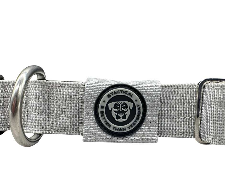 4cm Nylon BTactical™ Tracker Collar | Misty Grey - Pet Supplier Store