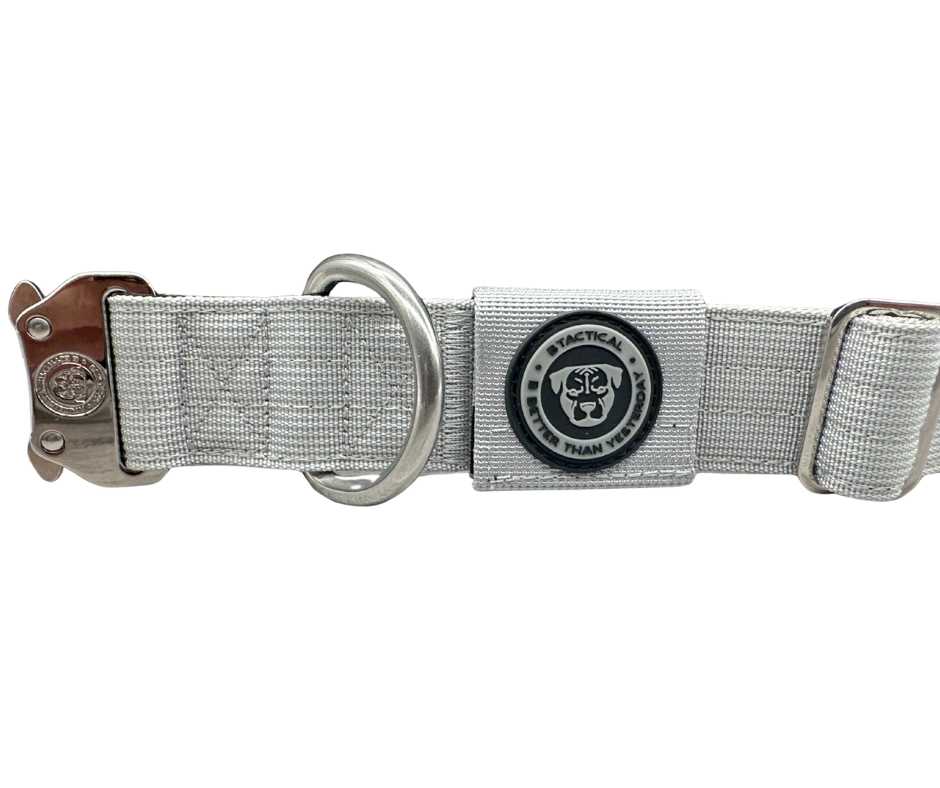 4cm Nylon BTactical™ Tracker Collar | Misty Grey - Pet Supplier Store