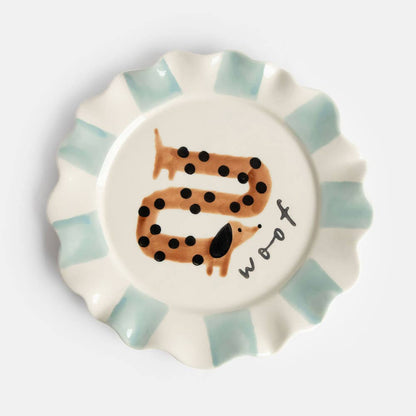 Woof Sausage Dog Plate