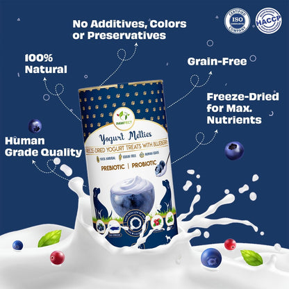 Pawfect Pre and Probiotic Dog Treats: Blueberry & Yogurt 38g