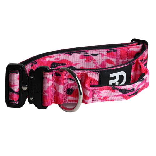 5cm Tactical Collar Pink Camo - Pet Supplier Store