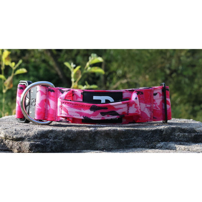 5cm Tactical Collar Pink Camo - Pet Supplier Store