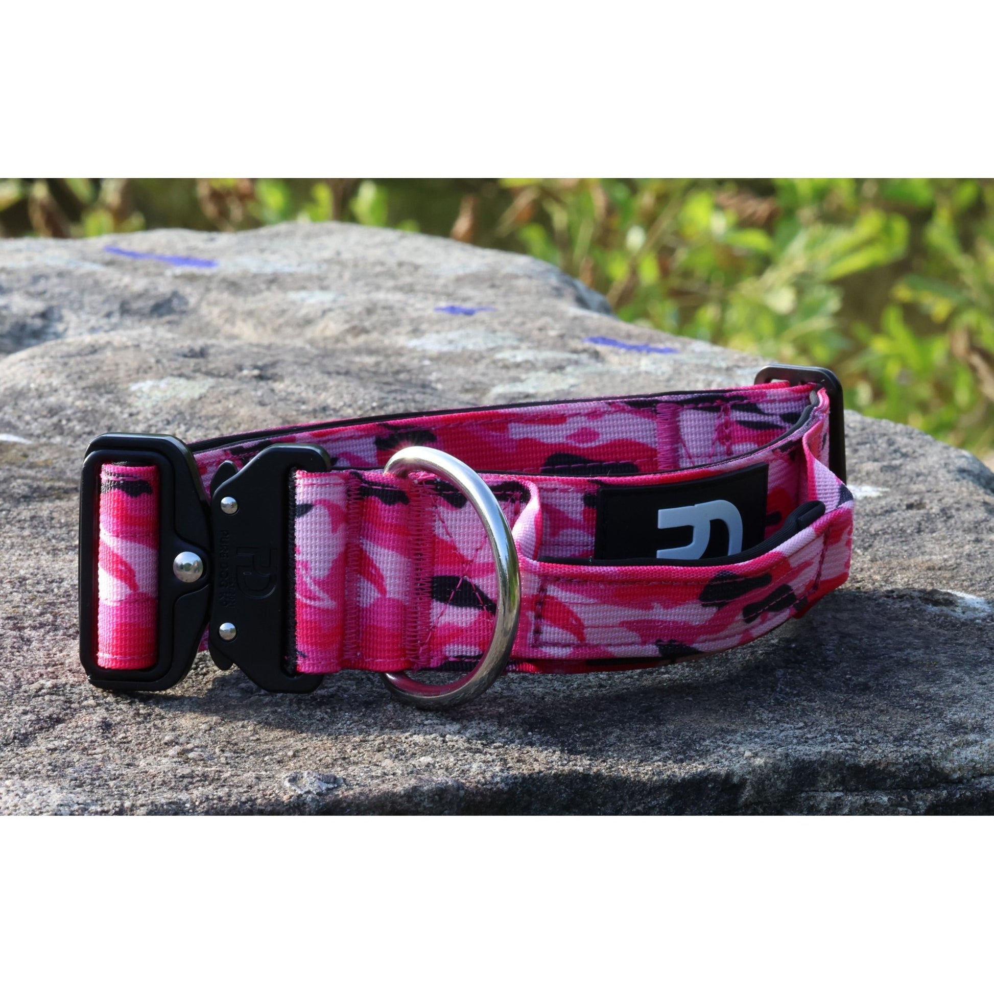 5cm Tactical Collar Pink Camo - Pet Supplier Store