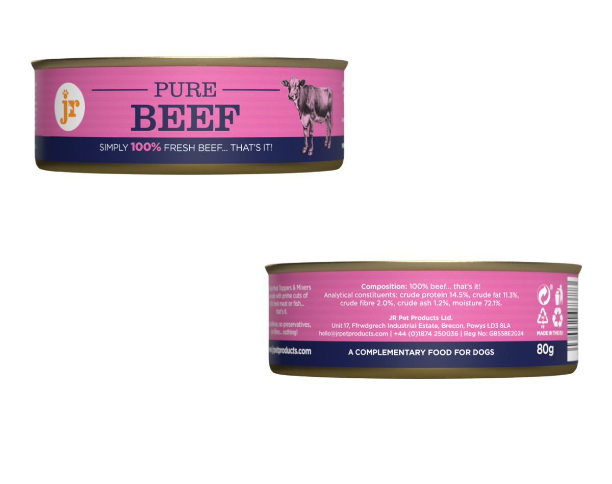 Jr Pure Dog Food Topper/Mixer Cans 80g - 400g