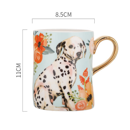 Custom design ceramic shaped dog mug