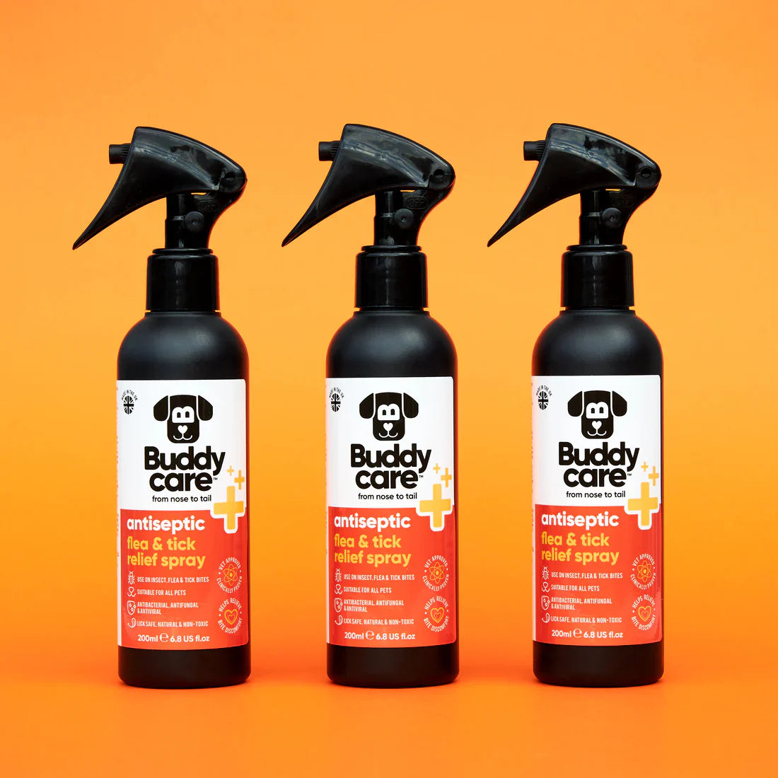 Buddy Care Pet Antiseptic Flea & Tick Relief Spray