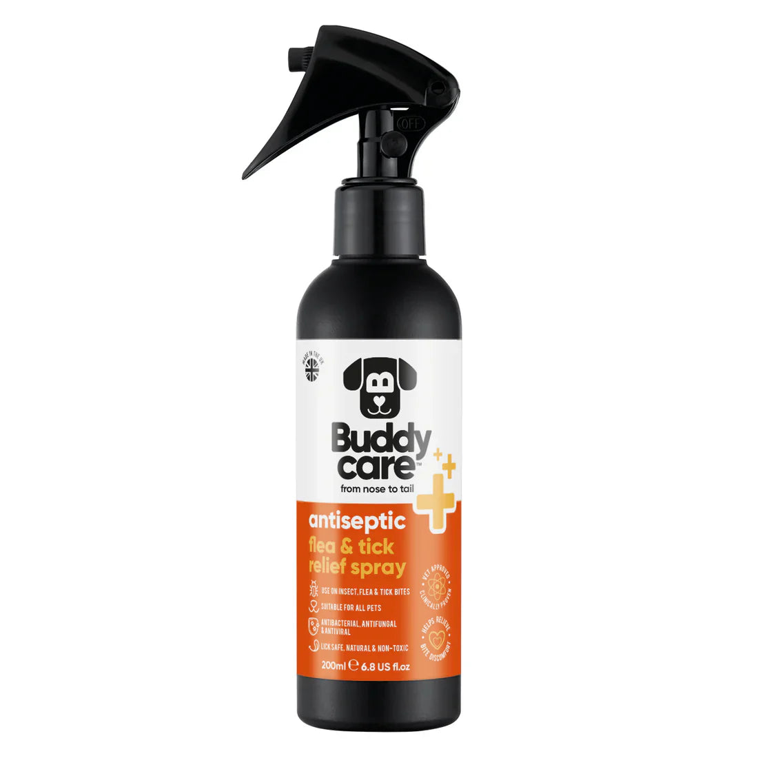 Buddy Care Pet Antiseptic Flea & Tick Relief Spray