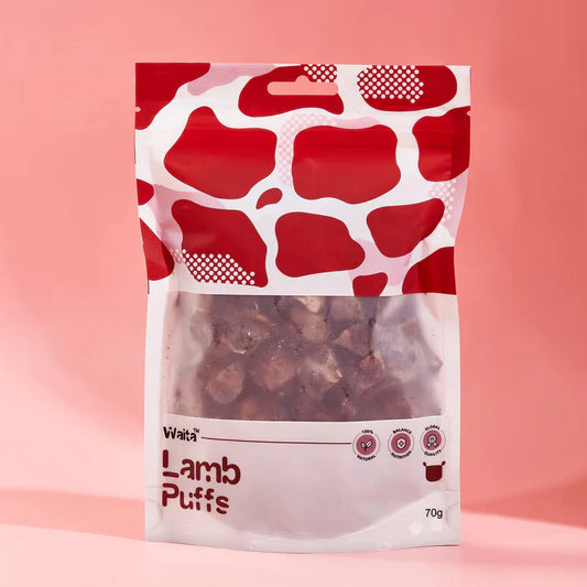 Waita Air-Dried Lamb Puffs 70g – 100% Natural Lamb Lung Dog Treats