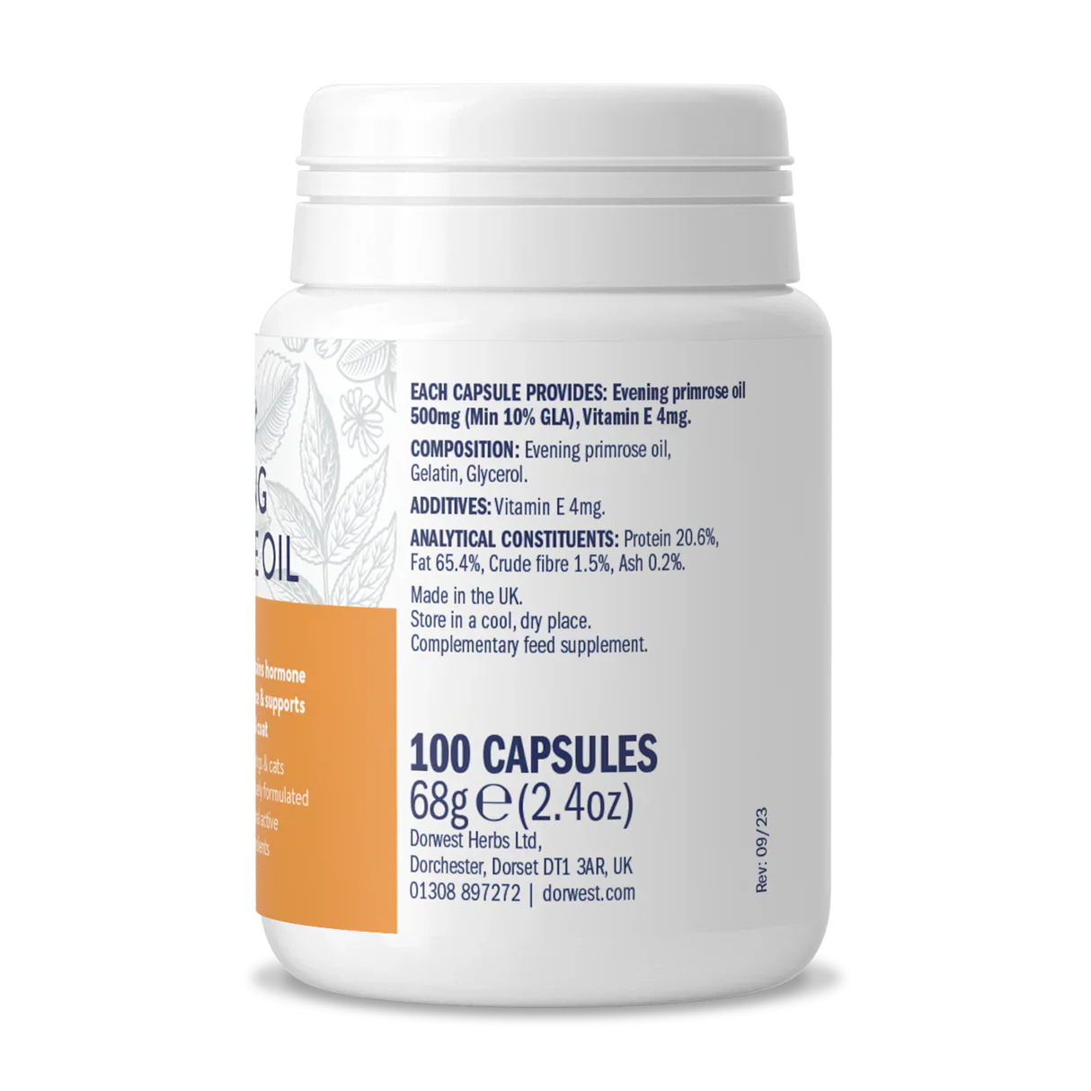 Dorwest Evening Primrose Oil for Dogs & Cats | Natural Skin & Hormone Support