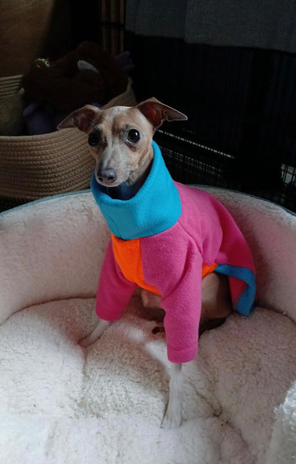 Fleece Jumper - Neon Colour Block