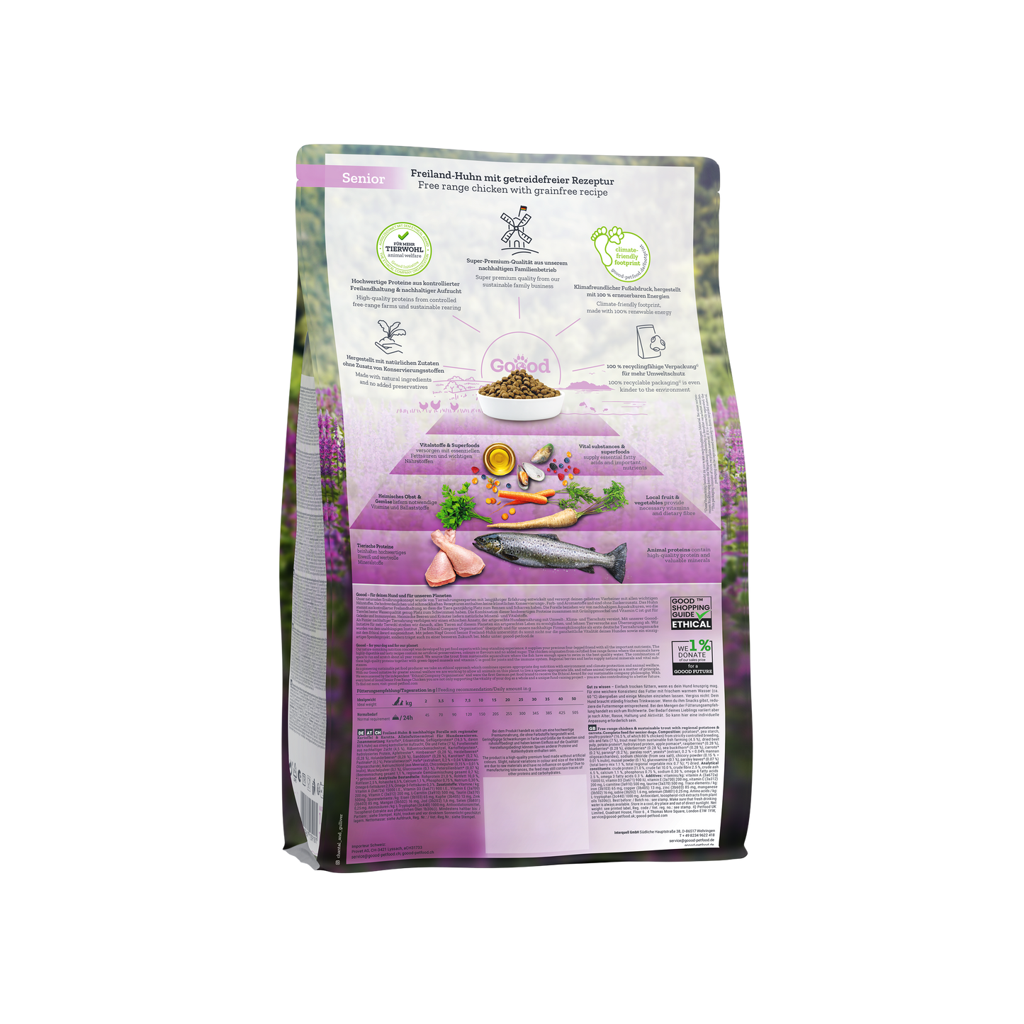 Senior - Free Range Chicken & Sustainable Trout dog food