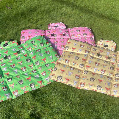 Roll and Go Signature Collection Garden Days Padded Chihuahua Print Travel Mat by My Chi and Me