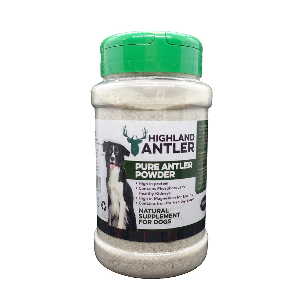Pure Antler Powder for Dogs (500ml) – 100% Natural Deer Antler Supplement