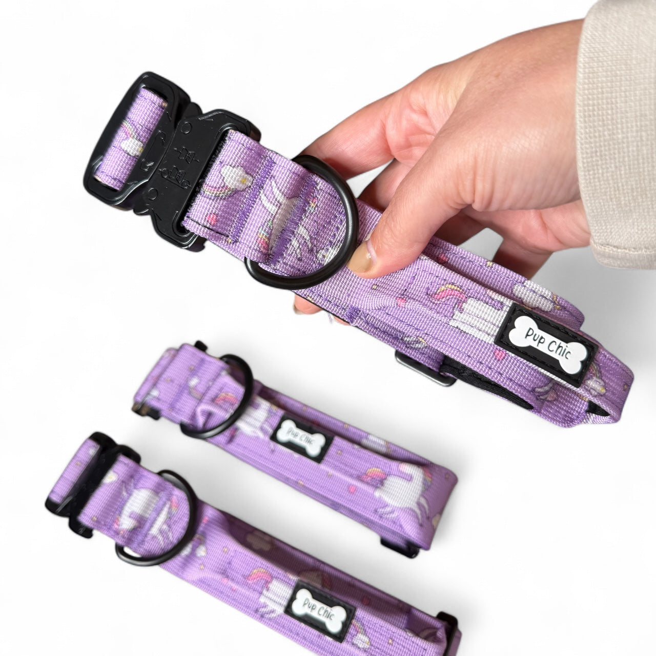 Daydreams and Unicorns Tactical Dog Collar (M–XL) – Heavy-Duty Strength Meets Bold Style