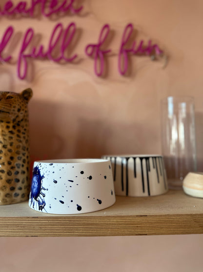 The Dog's Pollox Cobalt Splatter Bowl