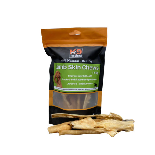 K9 Instinct Lamb Skin 150g – Natural High Protein Dog Chew