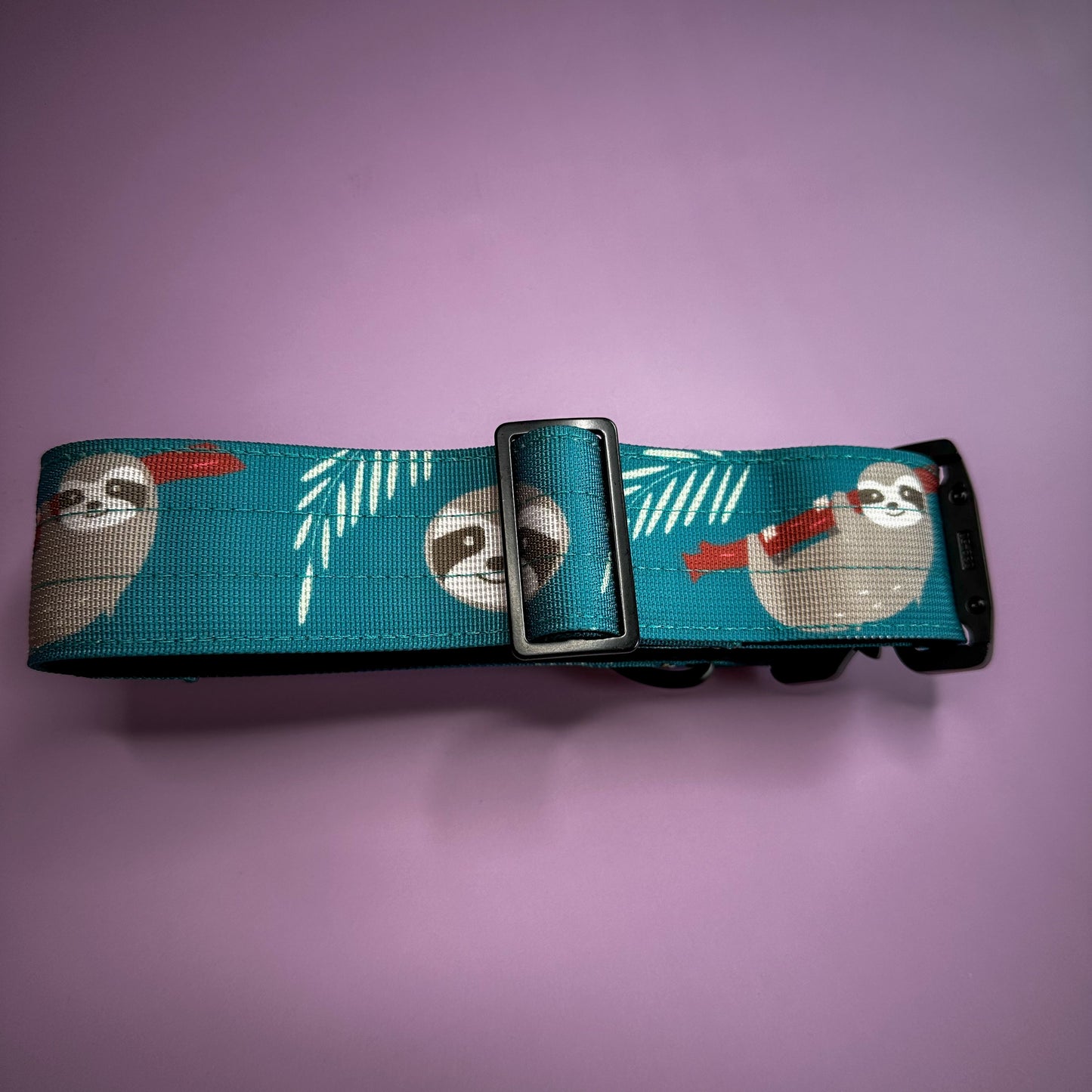 Lazy Sloth Tactical Dog Collar with Handle – Durable & Stylish for Large Dogs