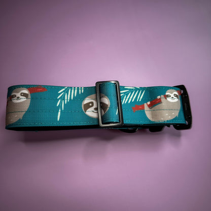 Lazy Sloth Tactical Dog Collar with Handle – Durable & Stylish for Large Dogs