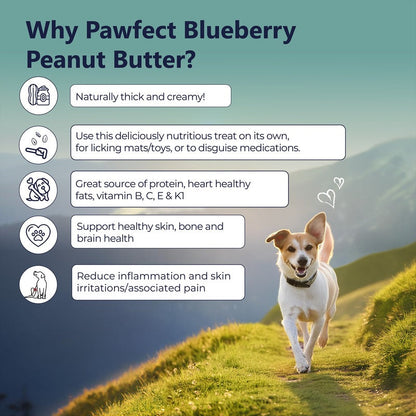 Pawfect Peanut Butter with Blueberry & Hemp Seeds 275g