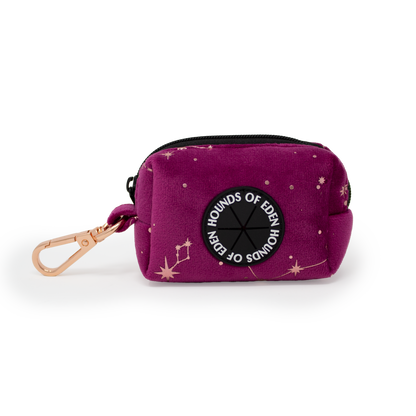 Magenta Sky Velvet Poop Bag Holder