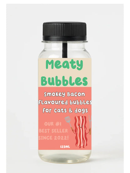 Meaty Bubbles – Pet Safe Bubbles for Dogs & Cats (Various Flavours)