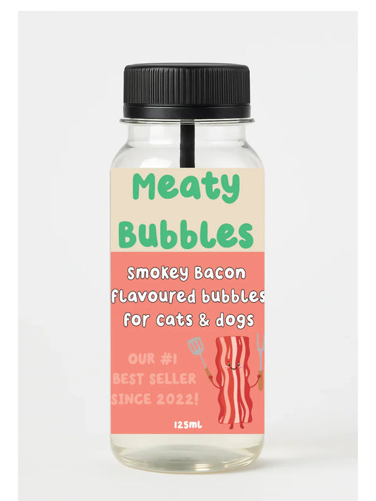 Meaty Bubbles – Pet Safe Bubbles for Dogs & Cats (Various Flavours)
