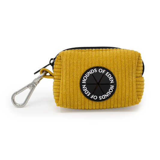 Mustard Yellow Corduroy Poop Bag/Treat Holder