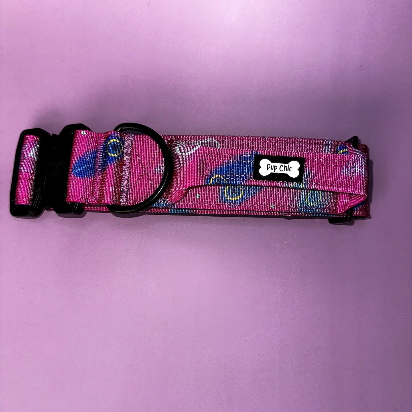 Peacock Power Tactical Dog Collar with Handle – Stylish & Strong for Large Dogs