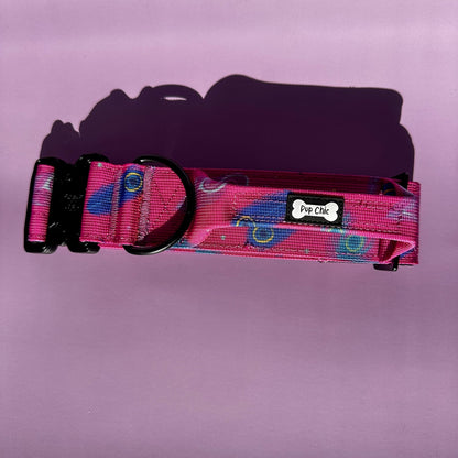 Peacock Power Tactical Dog Collar with Handle – Stylish & Strong for Large Dogs