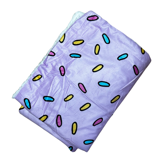 Pink Sprinkles For Days blanket LARGE - fleece dog blanket