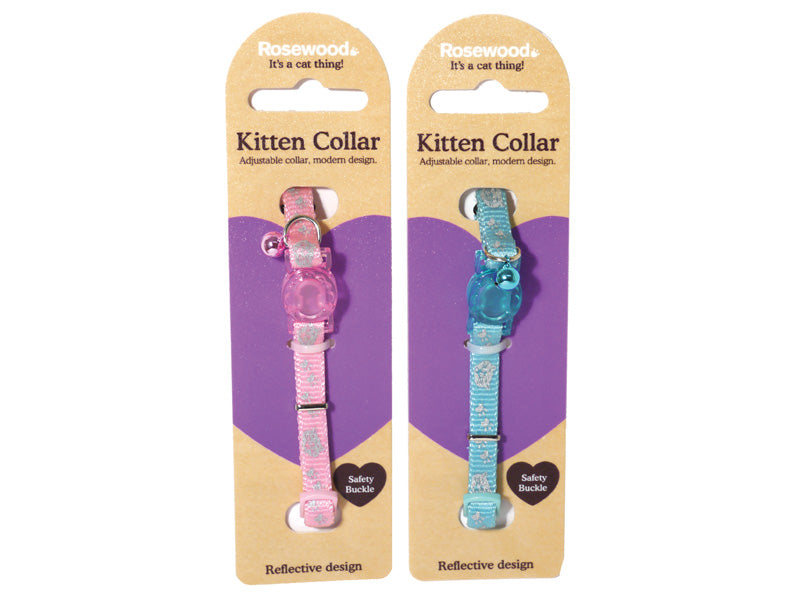 Rosewood Kitten Collars – Adjustable with Quick-Release & Bell