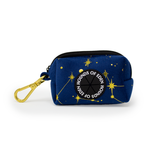 Sapphire Stars Velvet Poop Bag Holder