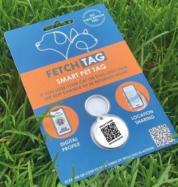 Fetch Tag – Smart Pet ID Tag with QR Code & GPS Alerts