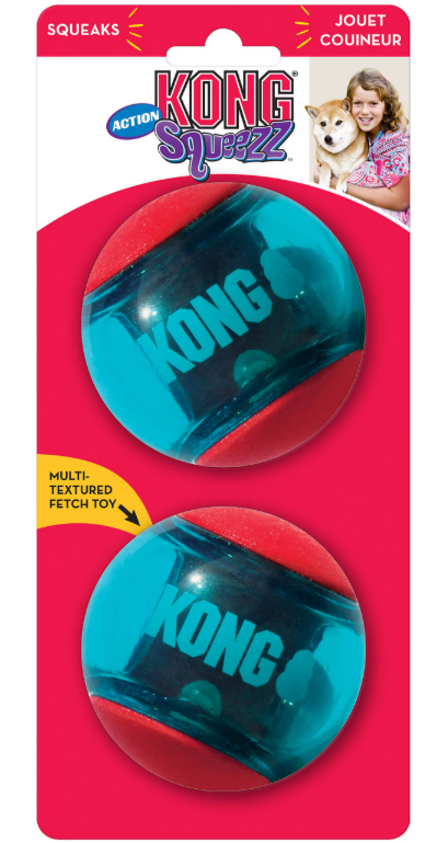 KONG Squeezz Action Red Dog Ball