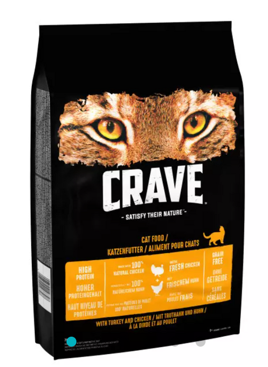 CRAVE Cat Dry with Turkey & Chicken - 7kg