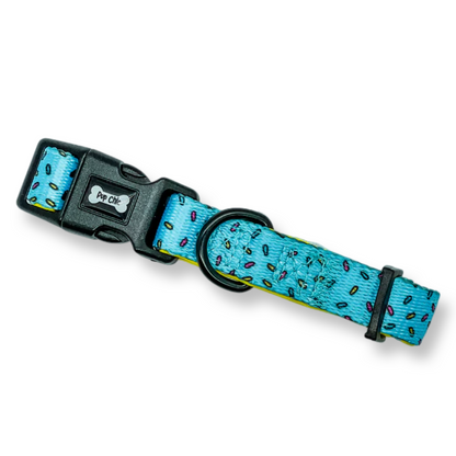 Sprinkles For Days Collar - pink or blue sprinkles dog collar