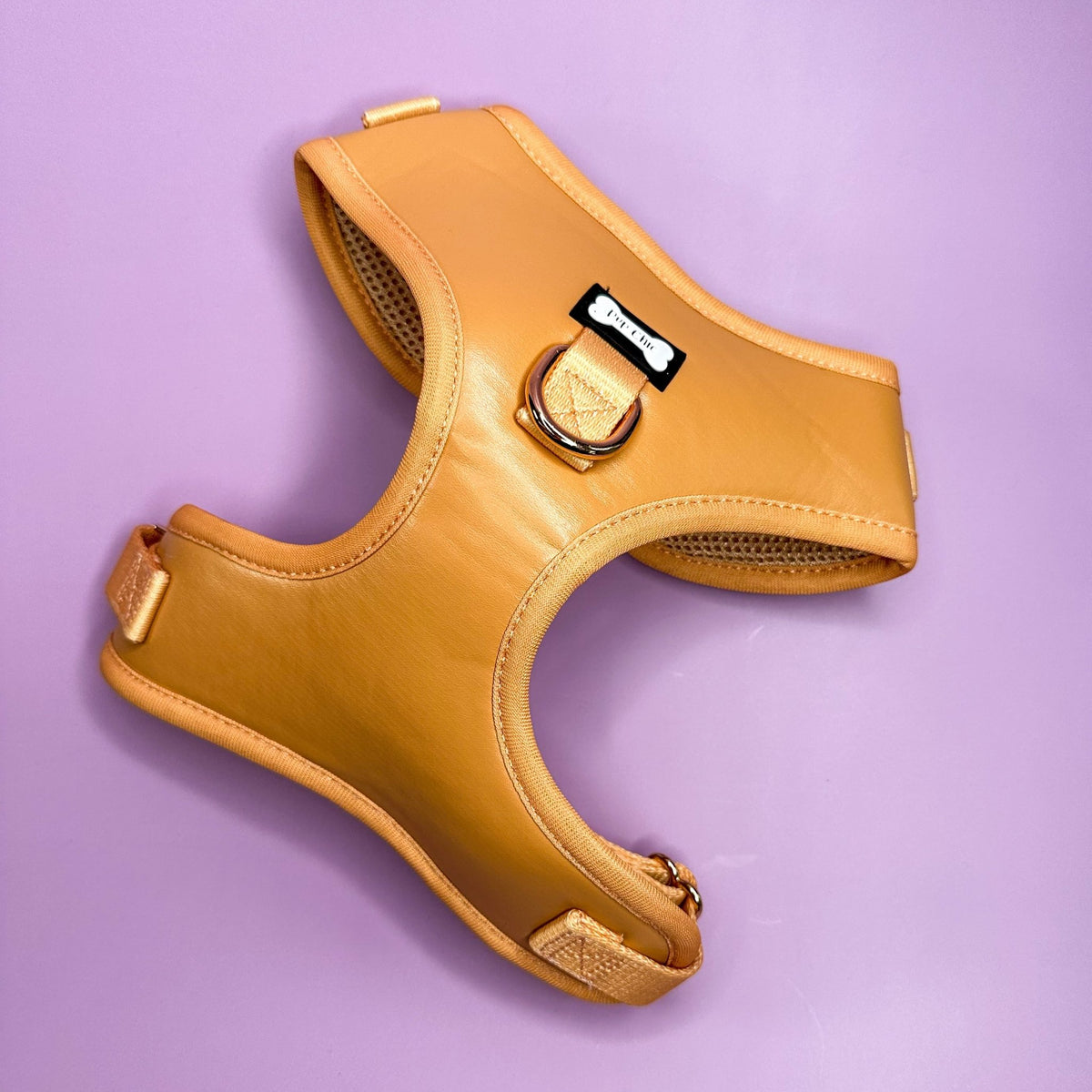 Alfresco Pup faux leather dog harness - camel colour adjustable dog harness - Pet Supplier Store