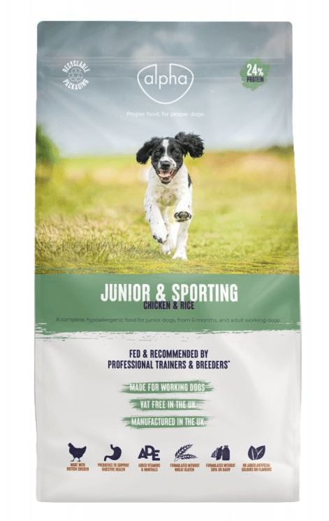 Alpha Sporting Junior Dry Dog Food 15kg - Pet Supplier Store