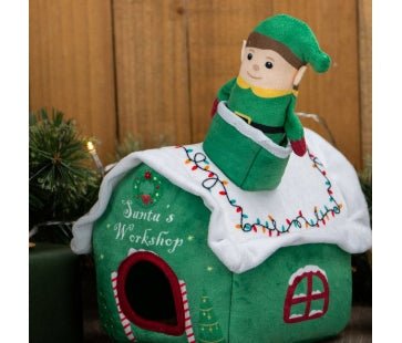Ancol Christmas - Santa's Workshop with Elves - Pet Supplier Store