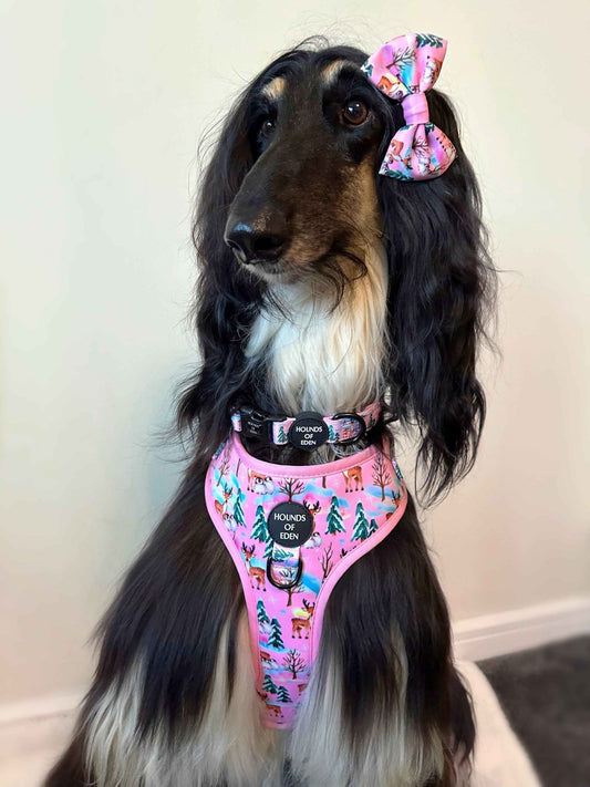 Aurora Nights - Pink Penguin Design Dog Bow Tie - Pet Supplier Store