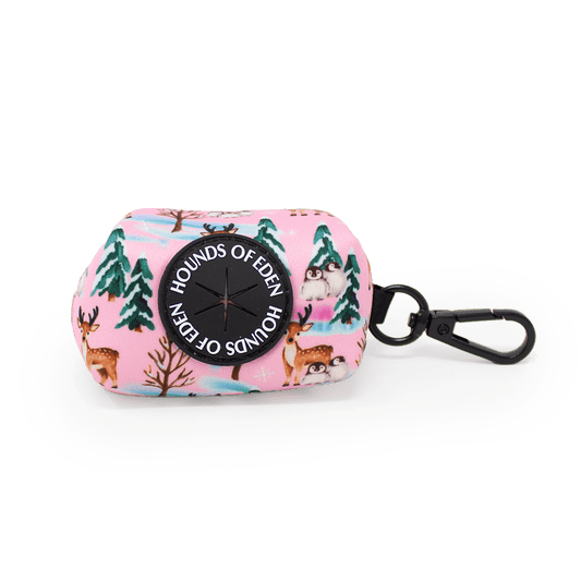 Aurora Nights - Pink Penguin Design Poop Bag Holder - Pet Supplier Store